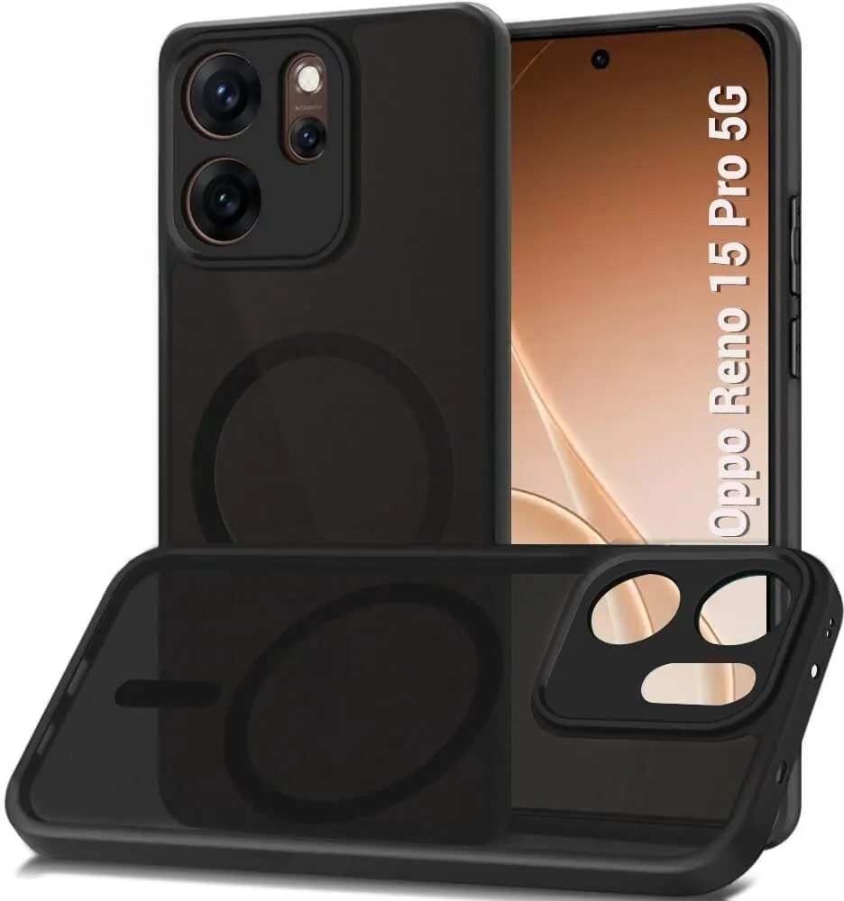 Xolia Back Cover for Oppo Reno 15 Pro 5G (Black, Shock Proof, Polycarbonate, Silicon, Pack of: 1)