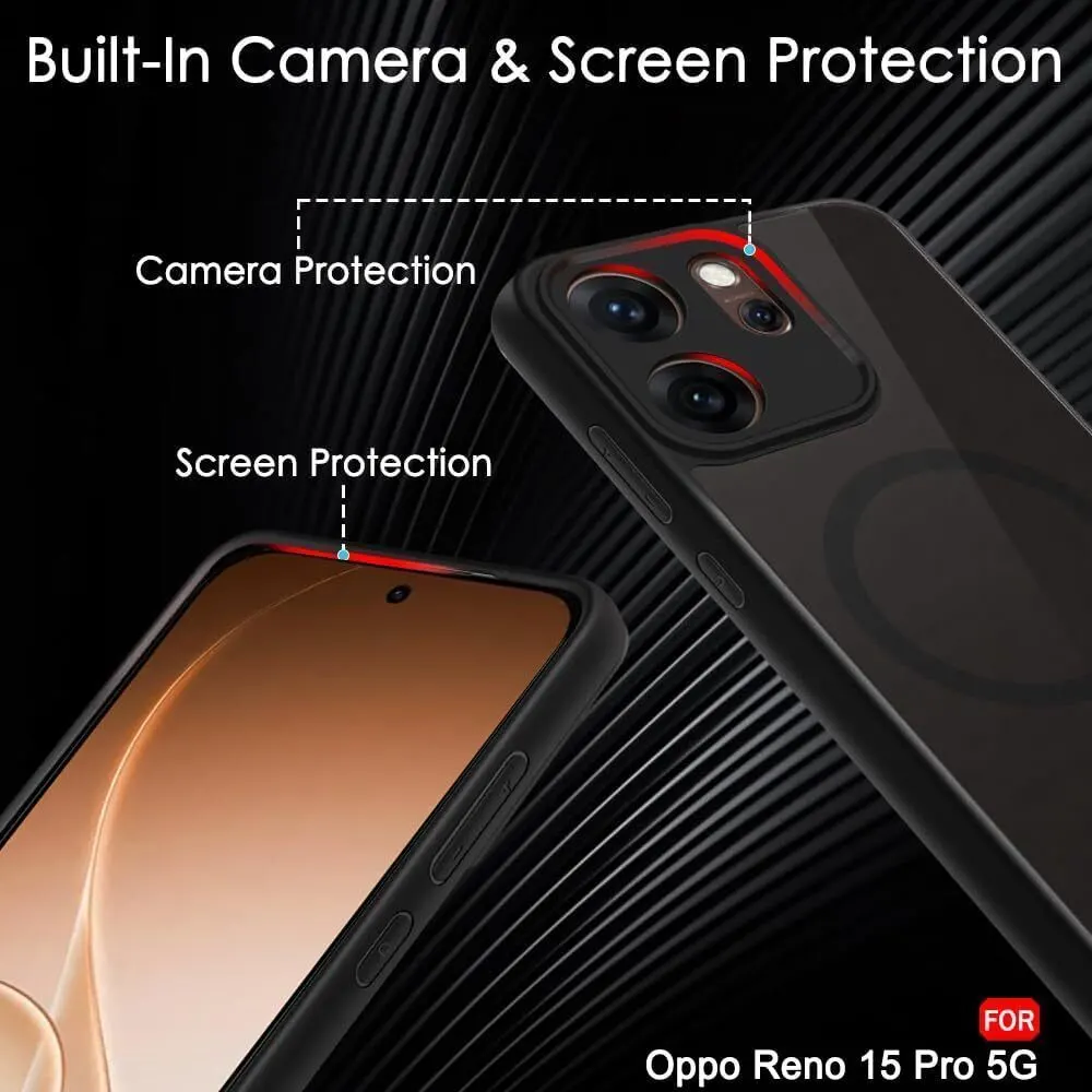 Xolia Back Cover for Oppo Reno 15 Pro 5G (Black, Shock Proof, Polycarbonate, Silicon, Pack of: 1) — image 4 of 5