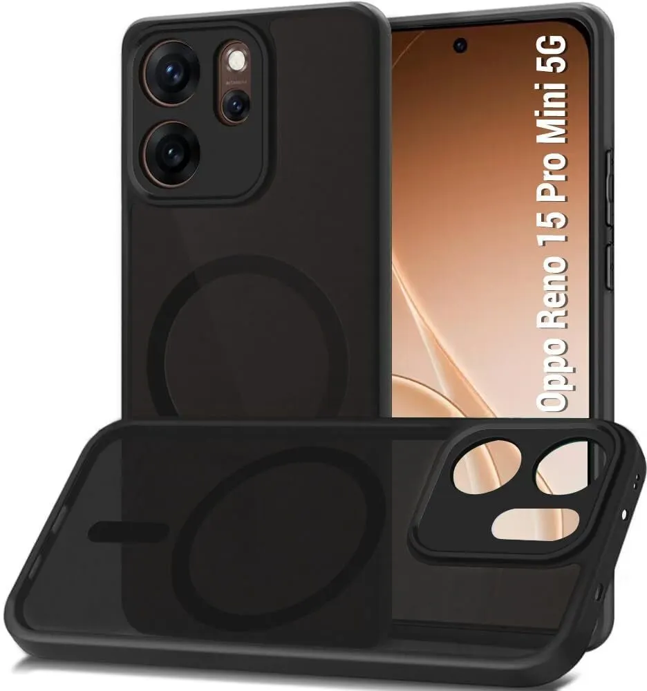 Xolia Back Cover for Oppo Reno 15 Pro Mini 5G (Black, Shock Proof, Polycarbonate, Silicon, Pack of: 1)
