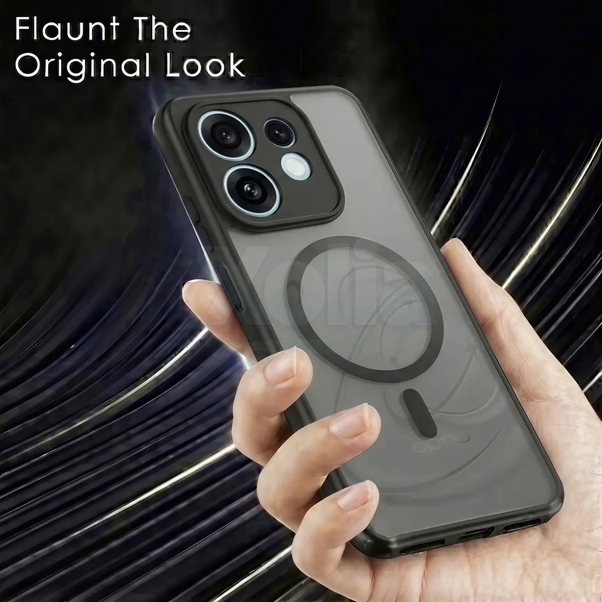 Xolia Back Cover for Oppo Reno 16 5G (Black, Shock Proof, Polycarbonate, Silicon, Pack of: 1) — image 4 of 4