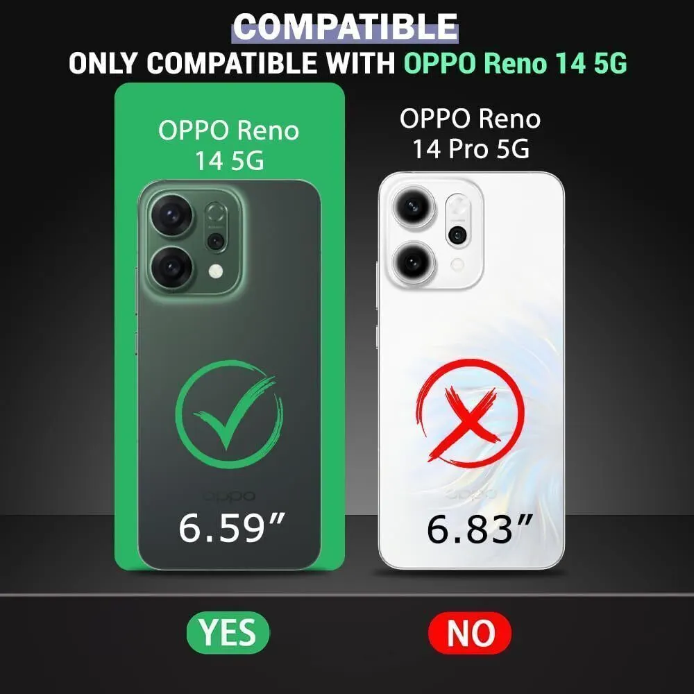 Xolia Back Cover for OPPO RENO 14 (Black, Shock Proof, Polycarbonate, Silicon, Pack of: 1) — image 2 of 5