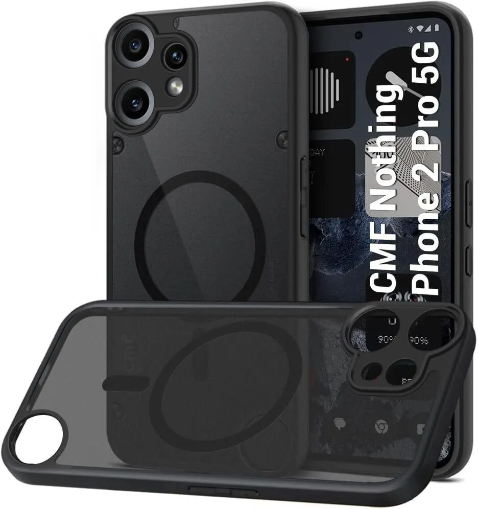 Xolia Back Cover for CMF by Nothing Phone 2 Pro 5G (Black, Shock Proof, Polycarbonate, Silicon, Pack of: 1)