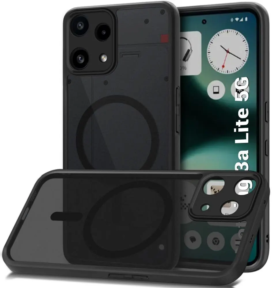 Xolia Back Cover for Nothing Phone (3a) Lite (Black, Shock Proof, Polycarbonate, Silicon, Pack of: 1)