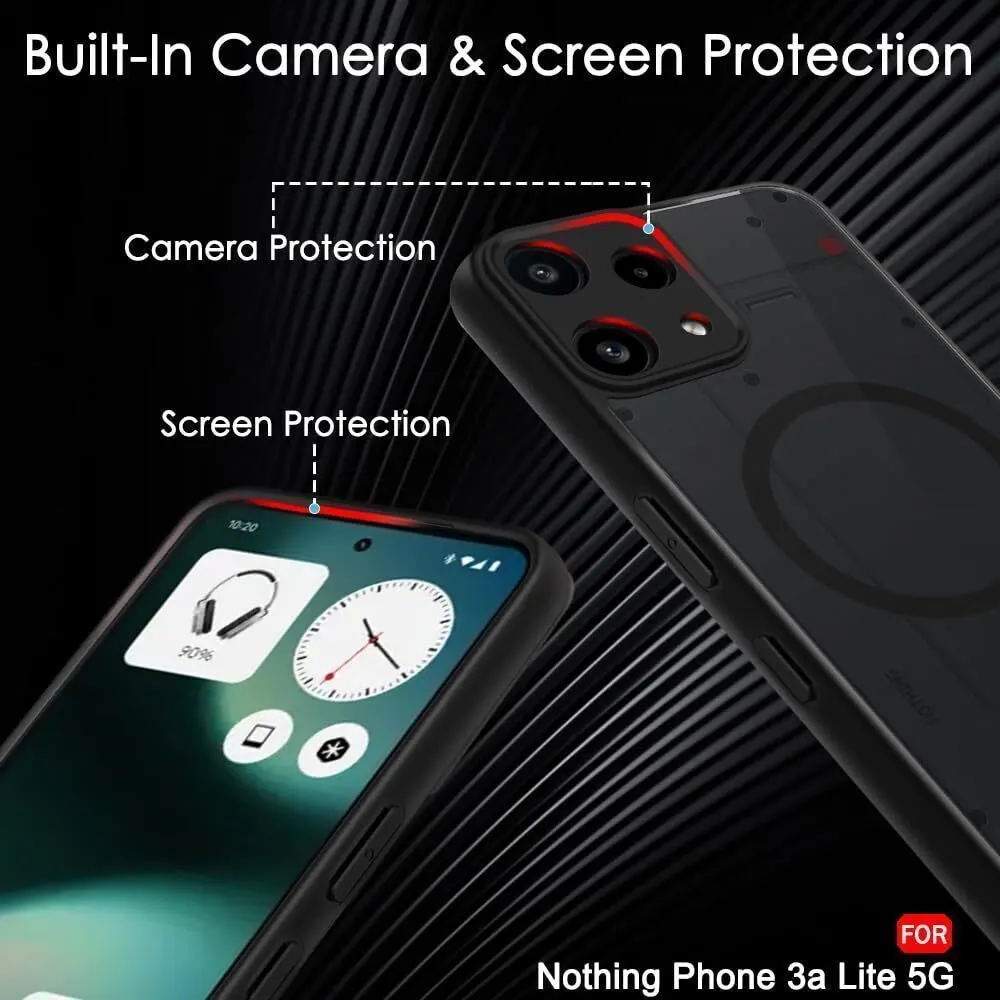 Xolia Back Cover for Nothing Phone (3a) Lite (Black, Shock Proof, Polycarbonate, Silicon, Pack of: 1) — image 4 of 5
