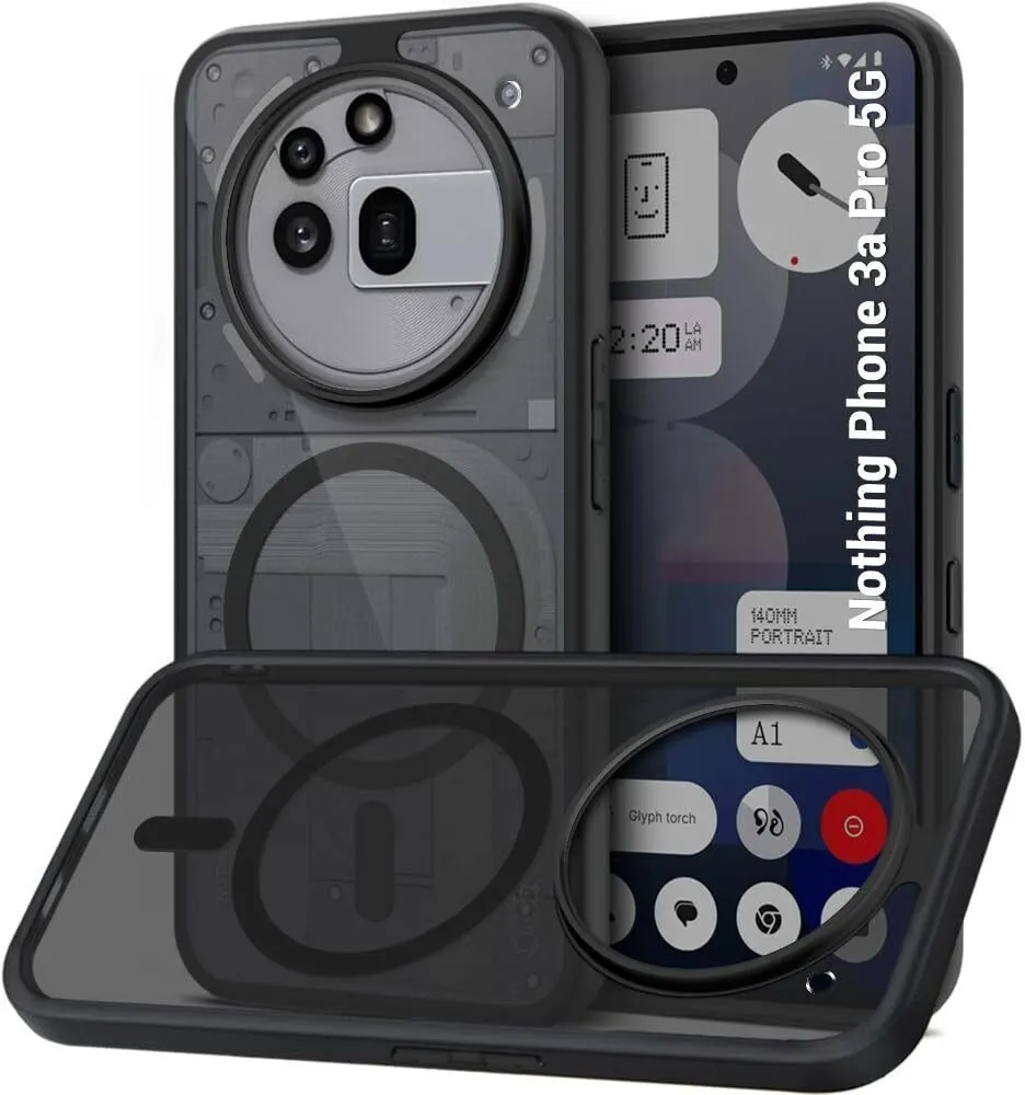 Xolia Back Cover for Nothing Phone (3a) Pro 5G (Black, Shock Proof, Polycarbonate, Silicon, Pack of: 1)