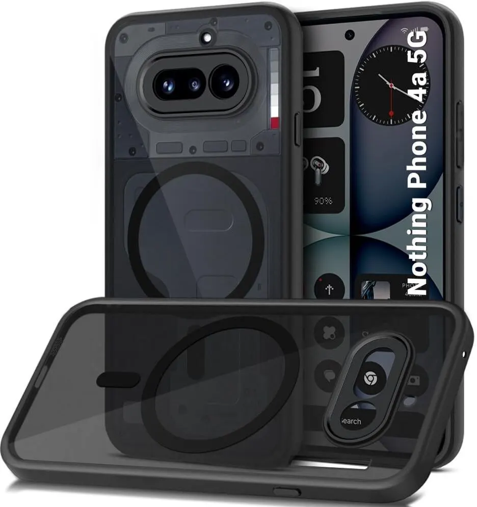 Xolia Back Cover for Nothing Phone 4a 5G (Black, Shock Proof, Polycarbonate, Silicon, Pack of: 1)