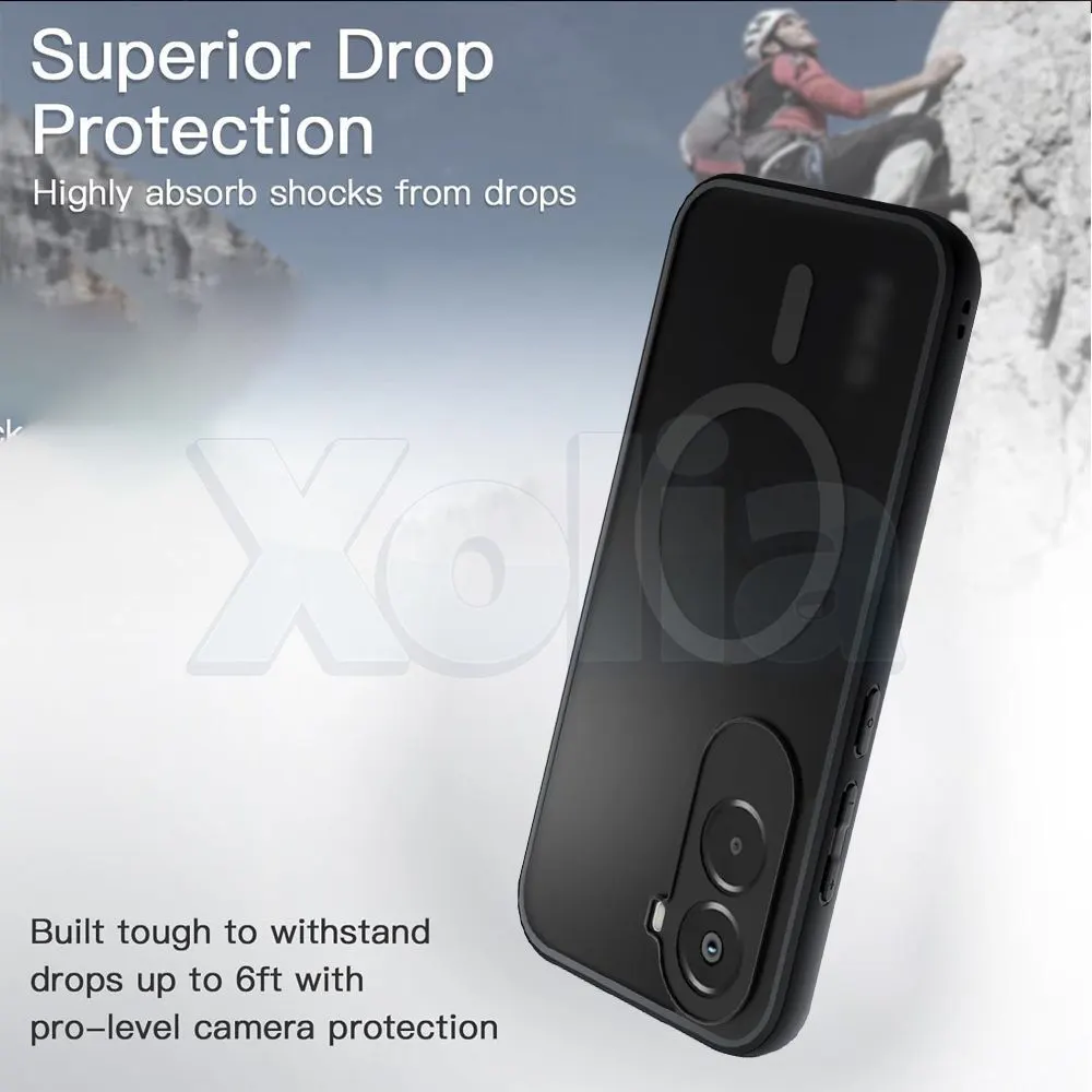 Xolia Back Cover for POCO M7 PLUS 5G (Black, Shock Proof, Polycarbonate, Silicon, Pack of: 1) — image 3 of 5