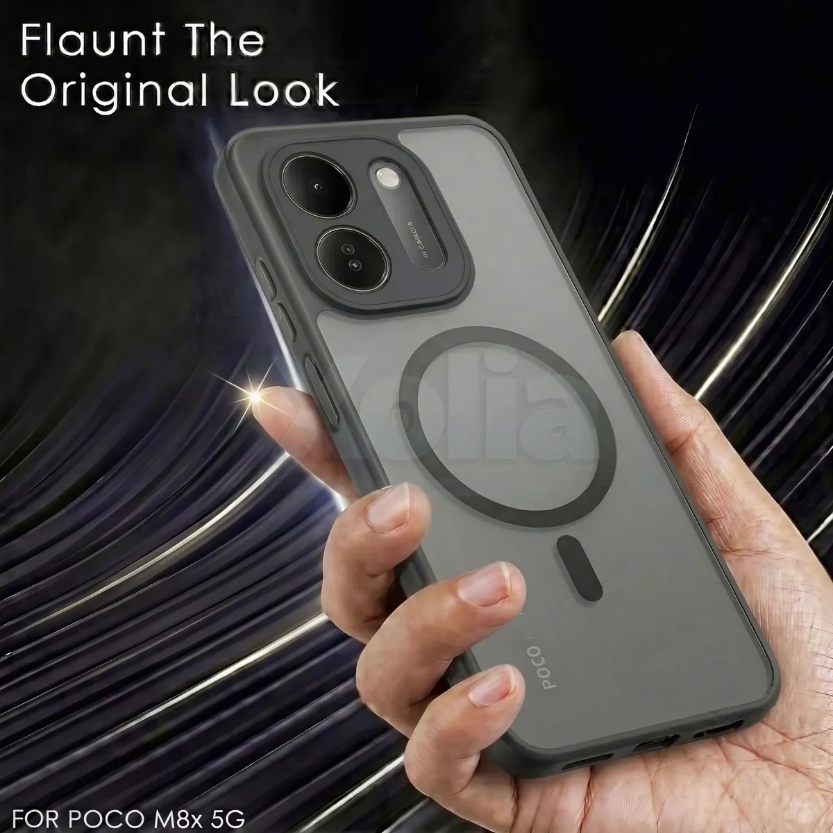 Xolia Back Cover for POCO M8x 5G (Black, Shock Proof, Polycarbonate, Silicon, Pack of: 1) — image 4 of 4