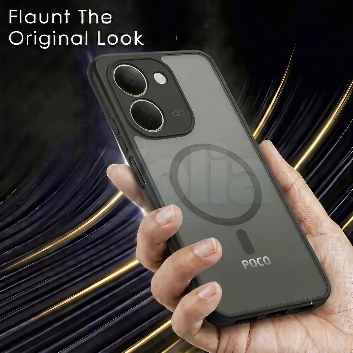 Xolia Back Cover for Poco X8 Power 5G (Black, Shock Proof, Polycarbonate, Silicon, Pack of: 1) — image 4 of 4