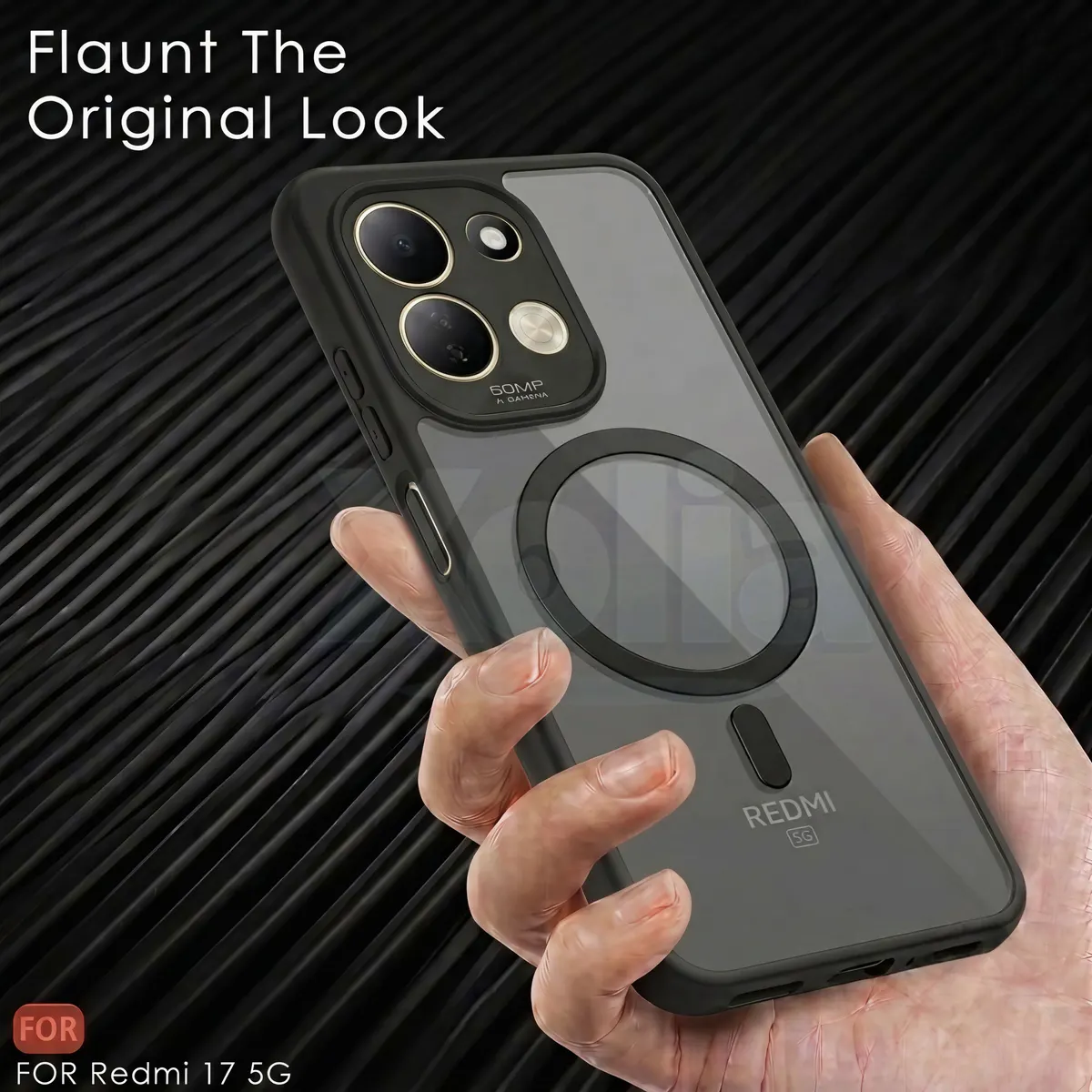 Xolia Back Cover for Redmi 17 5G (Black, Shock Proof, Polycarbonate, Silicon, Pack of: 1) — image 5 of 5