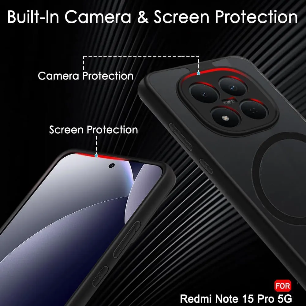 Xolia Back Cover for Redmi Note 15 Pro 5G (Black, Shock Proof, Polycarbonate, Silicon, Pack of: 1) — image 4 of 5