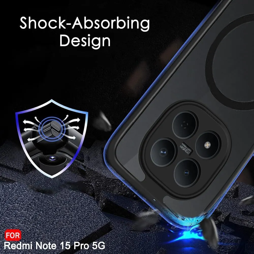 Xolia Back Cover for Redmi Note 15 Pro 5G (Black, Shock Proof, Polycarbonate, Silicon, Pack of: 1) — image 5 of 5