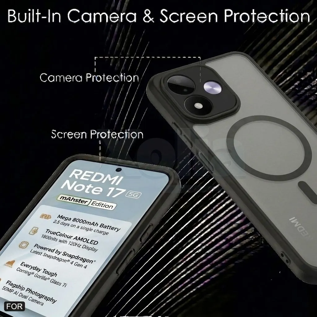 Xolia Back Cover for Redmi Note 17 5G (Black, Shock Proof, Polycarbonate, Silicon, Pack of: 1) — image 3 of 4