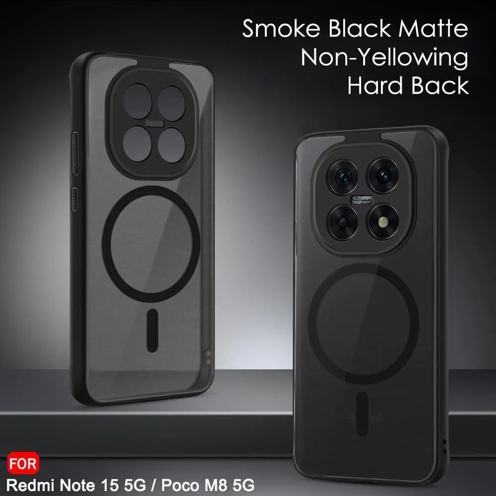 Xolia Back Cover for Redmi Note 15 5G (Black, Shock Proof, Polycarbonate, Silicon, Pack of: 1) — image 3 of 5