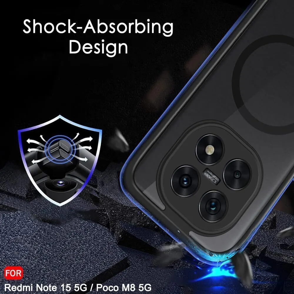 Xolia Back Cover for Redmi Note 15 5G (Black, Shock Proof, Polycarbonate, Silicon, Pack of: 1) — image 4 of 5