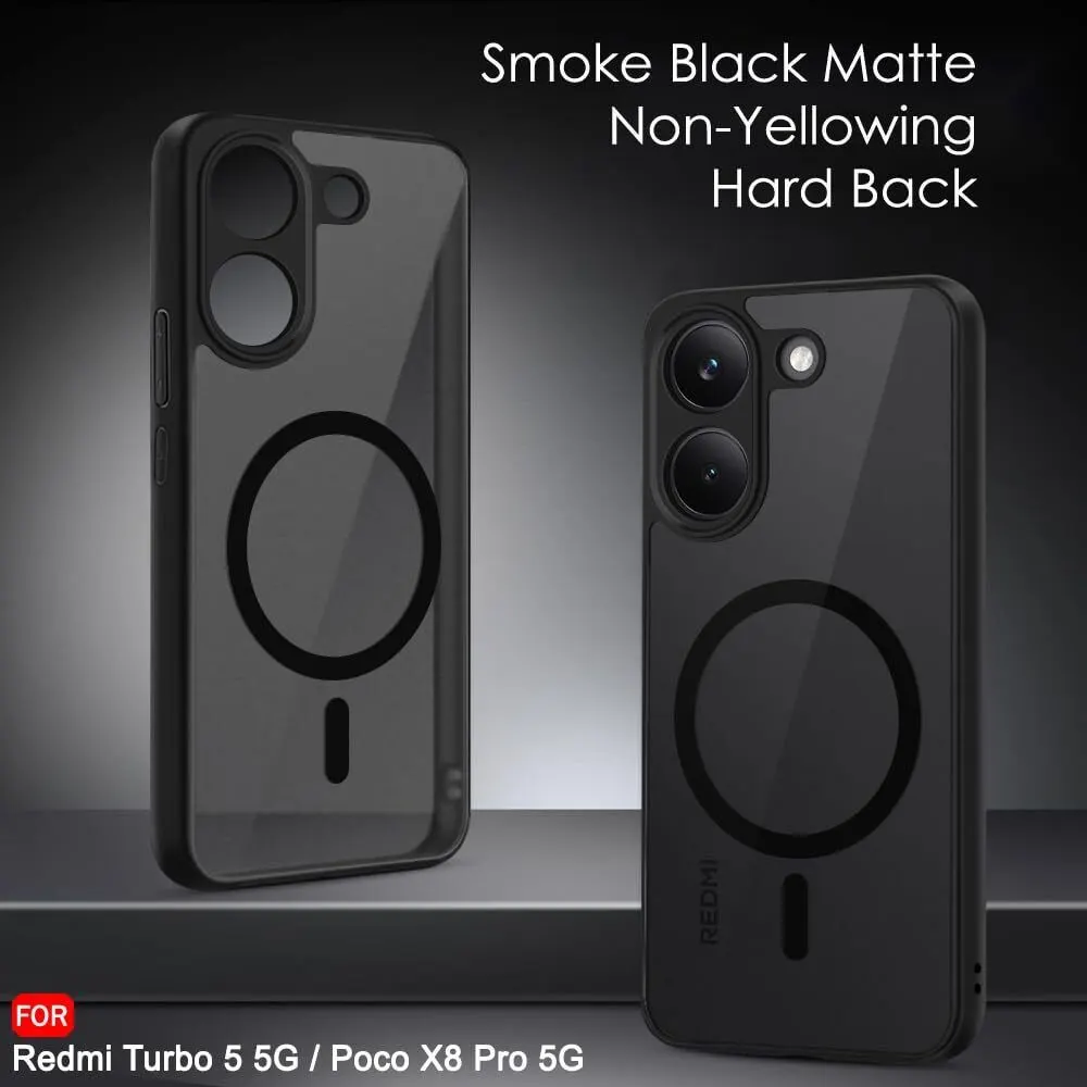 Xolia Back Cover for Redmi Turbo 5 5G (Black, Shock Proof, Polycarbonate, Silicon, Pack of: 1) — image 3 of 5