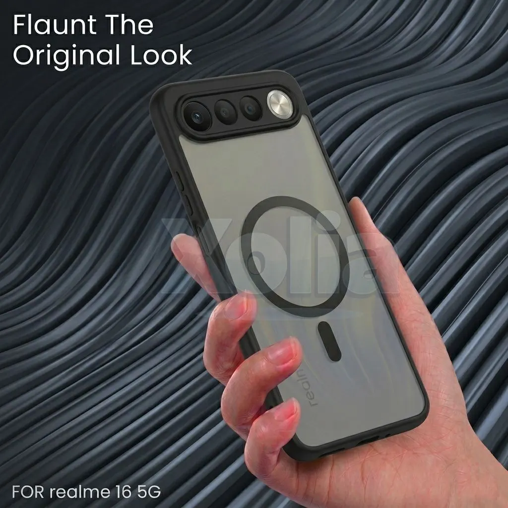 Xolia Back Cover for Realme 16 5G (Black, Shock Proof, Polycarbonate, Silicon, Pack of: 1) — image 4 of 4