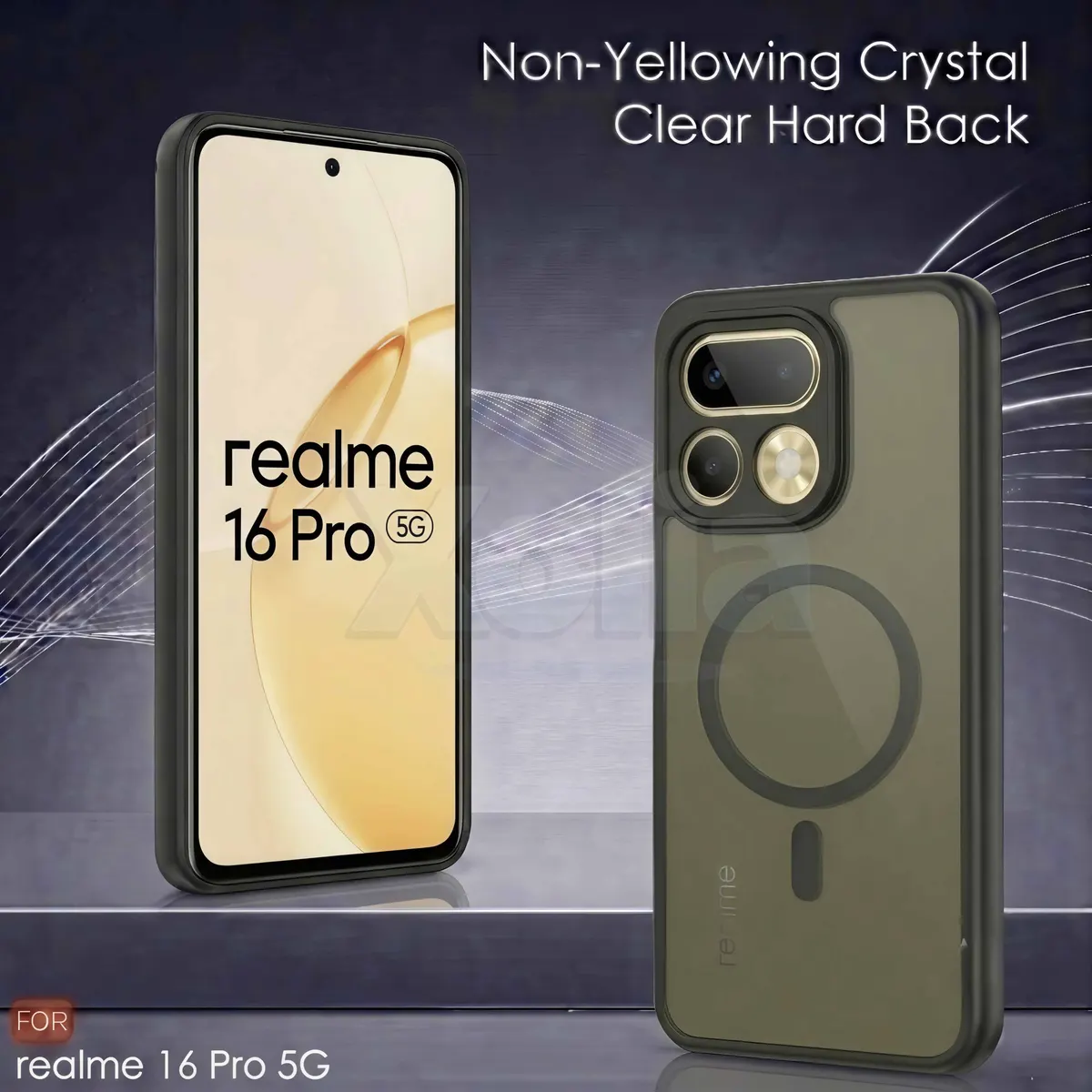 Xolia Back Cover for Realme 16 Pro 5G (Black, Shock Proof, Polycarbonate, Silicon, Pack of: 1) — image 3 of 5