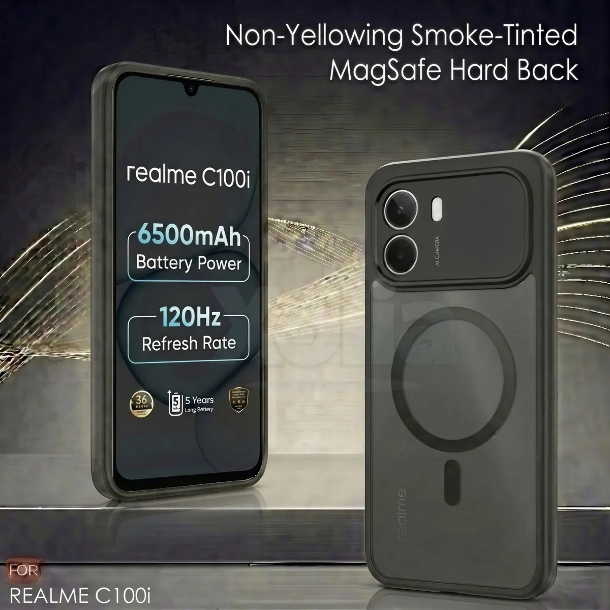 Xolia Back Cover for Realme C100i (Black, Shock Proof, Polycarbonate, Silicon, Pack of: 1) — image 2 of 4