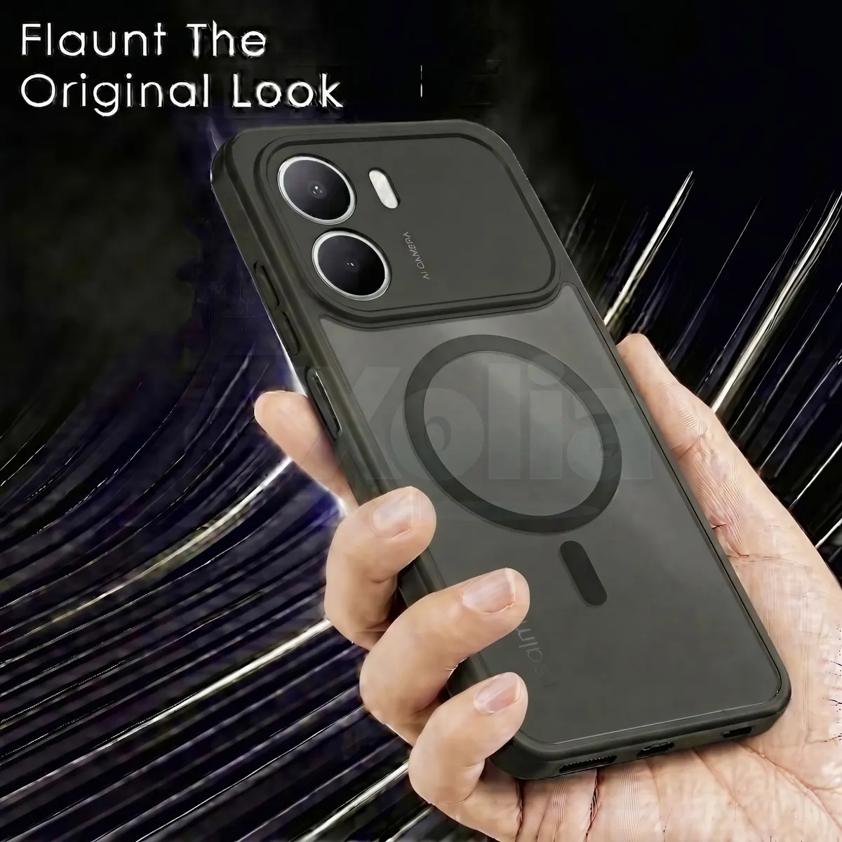 Xolia Back Cover for Realme C100i (Black, Shock Proof, Polycarbonate, Silicon, Pack of: 1) — image 4 of 4