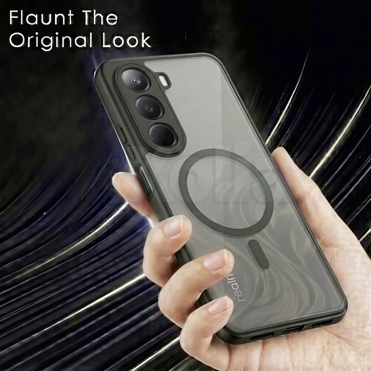Xolia Back Cover for realme C100x (Black, Shock Proof, Polycarbonate, Silicon, Pack of: 1) — image 4 of 4
