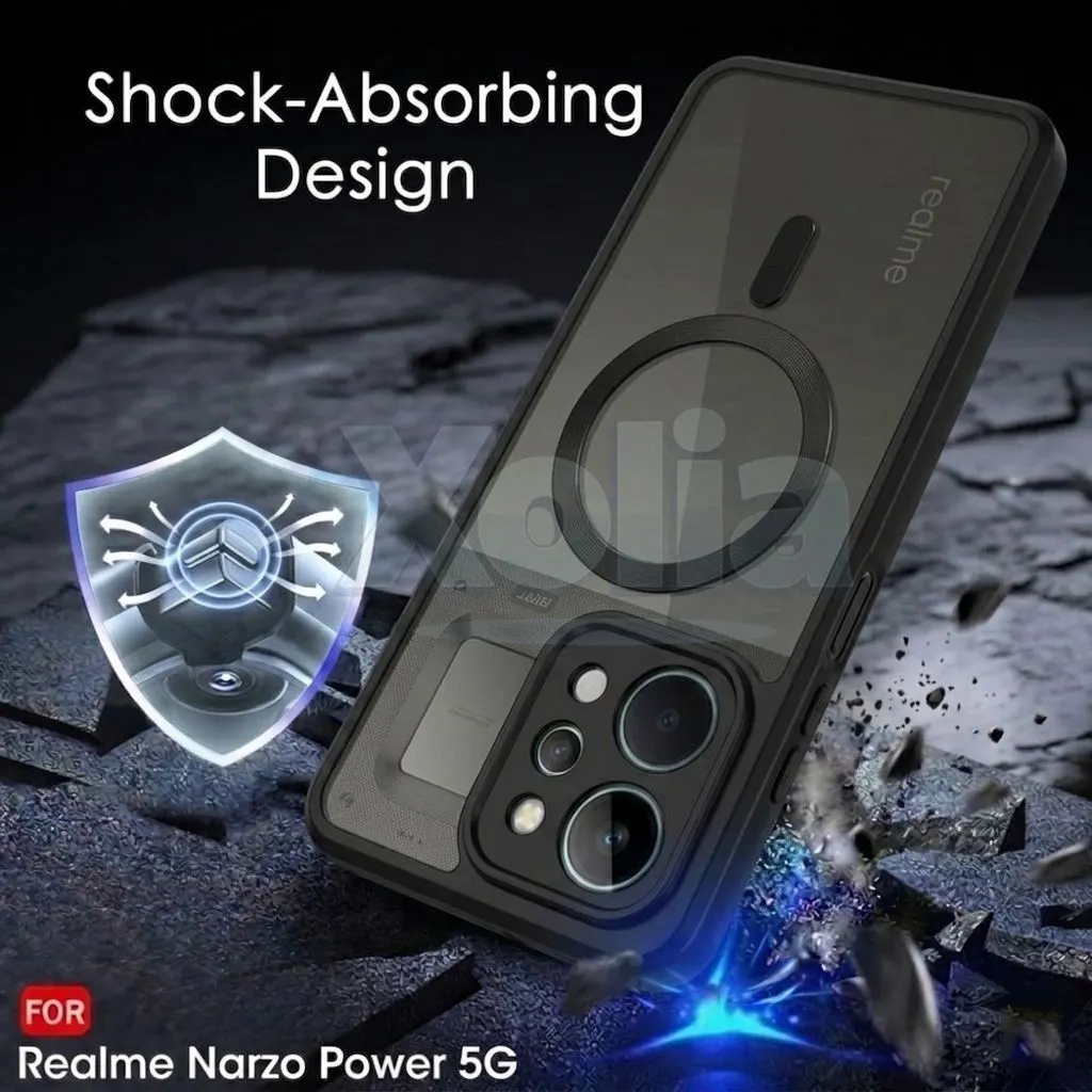 Xolia Back Cover for Realme Narzo Power 5G (Black, Shock Proof, Polycarbonate, Silicon, Pack of: 1) — image 4 of 4