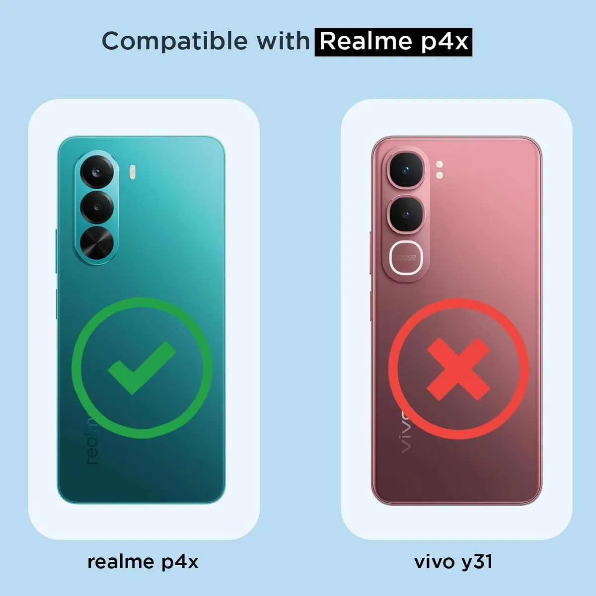 Xolia Back Cover for Realme P4x 5G (Black, Shock Proof, Polycarbonate, Silicon, Pack of: 1) — image 2 of 5