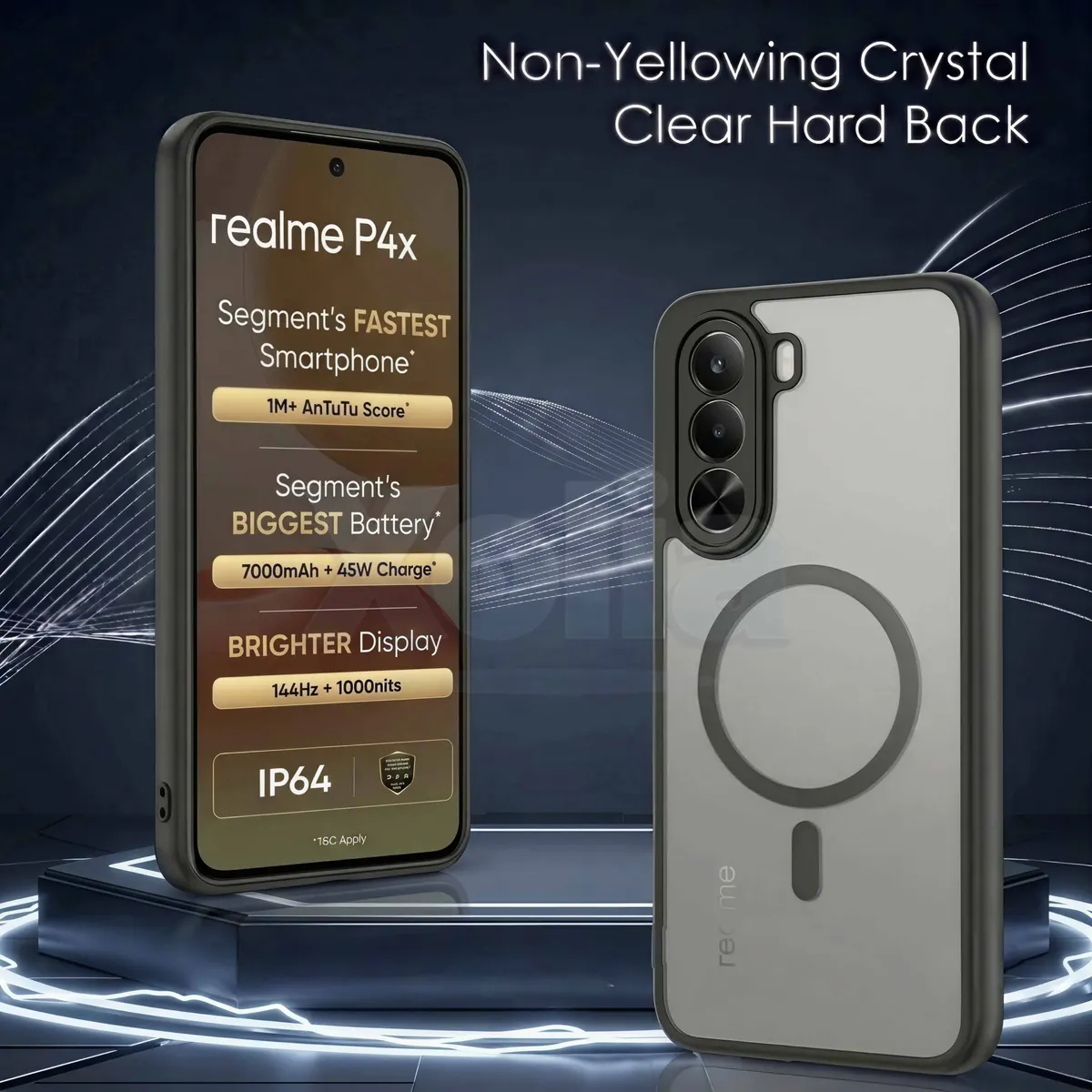Xolia Back Cover for Realme P4x 5G (Black, Shock Proof, Polycarbonate, Silicon, Pack of: 1) — image 3 of 5