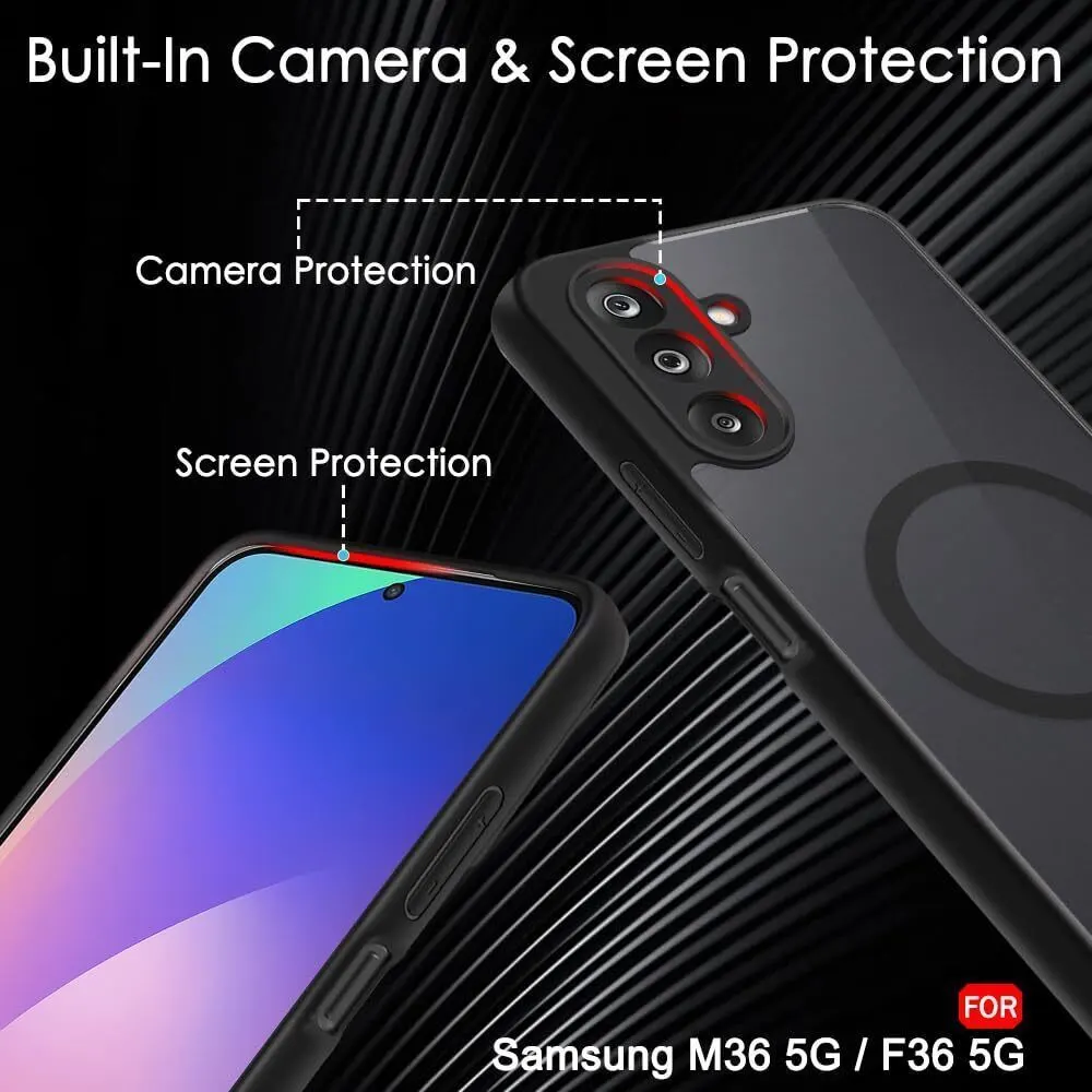 Xolia Back Cover for Samsung Galaxy F36 5G (Black, Shock Proof, Polycarbonate, Silicon, Pack of: 1) — image 4 of 5