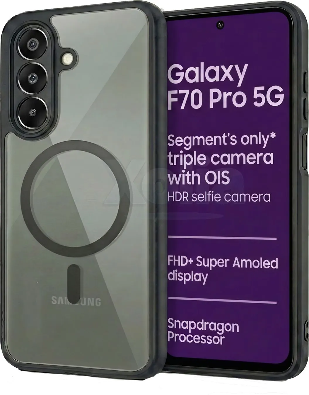 Xolia Back Cover for Samsung Galaxy F70 Pro 5G (Black, Shock Proof, Polycarbonate, Silicon, Pack of: 1)