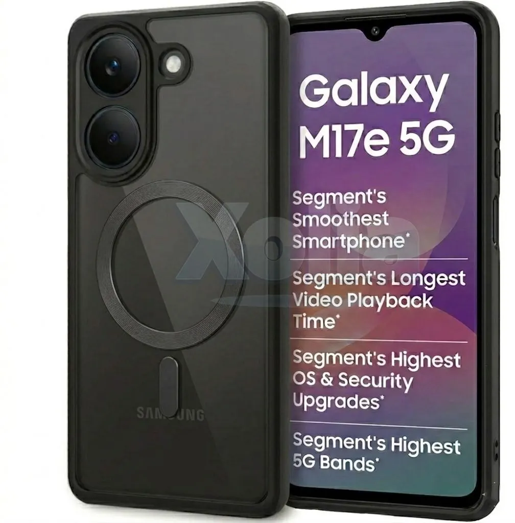 Xolia Back Cover for Samsung Galaxy M17e 5G (Black, Shock Proof, Polycarbonate, Silicon, Pack of: 1)