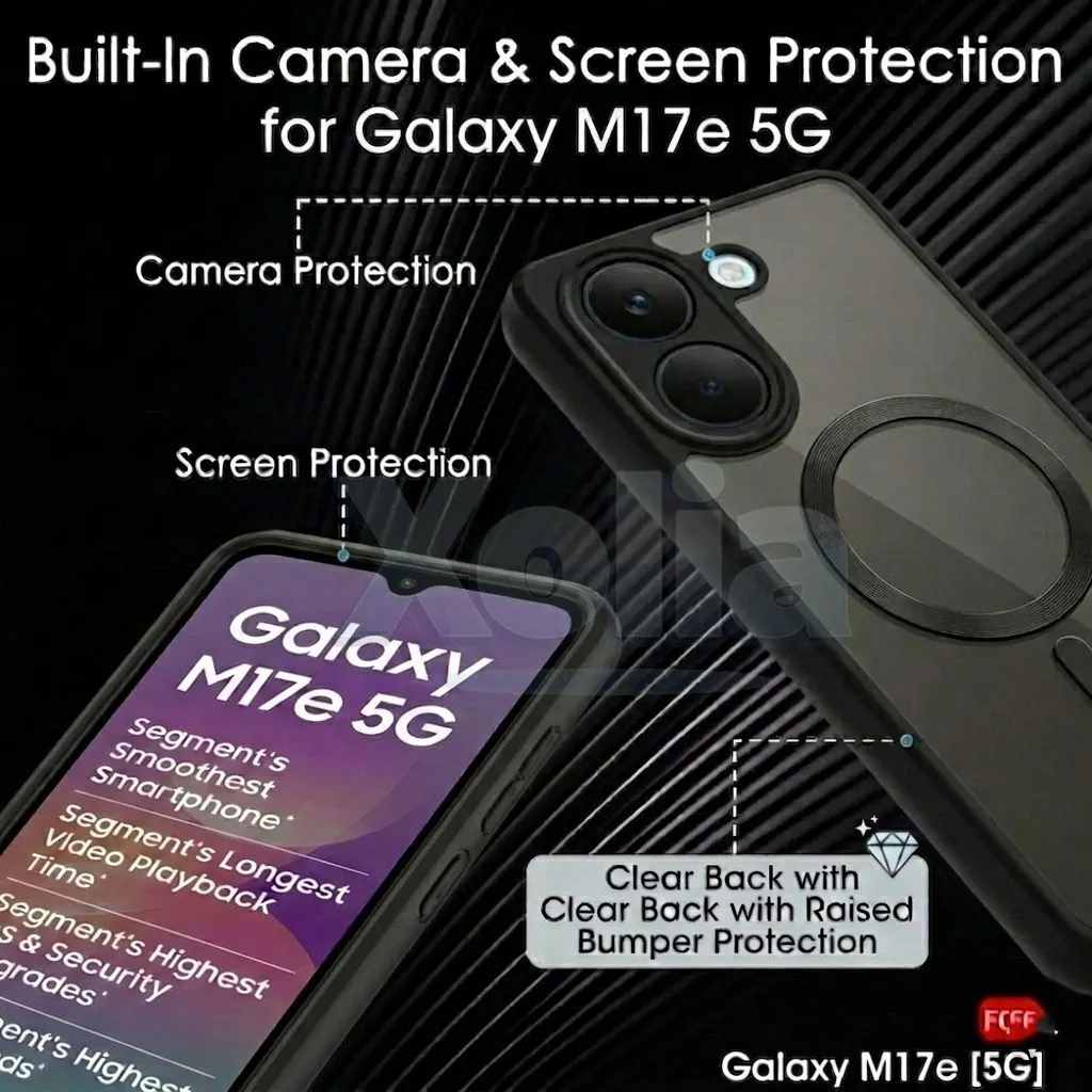 Xolia Back Cover for Samsung Galaxy M17e 5G (Black, Shock Proof, Polycarbonate, Silicon, Pack of: 1) — image 3 of 4