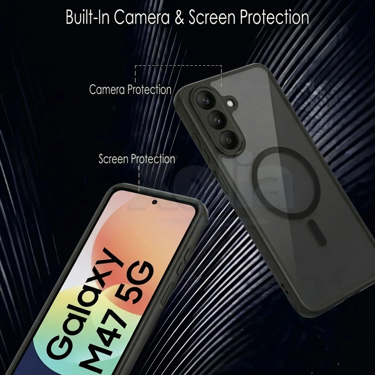 Xolia Back Cover for Samsung Galaxy M47 5G (Black, Shock Proof, Polycarbonate, Silicon, Pack of: 1) — image 4 of 5