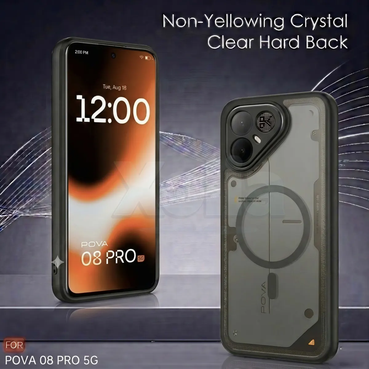 Xolia Back Cover for Tecno Pova 8 Pro 5G (Black, Shock Proof, Polycarbonate, Silicon, Pack of: 1) — image 2 of 4