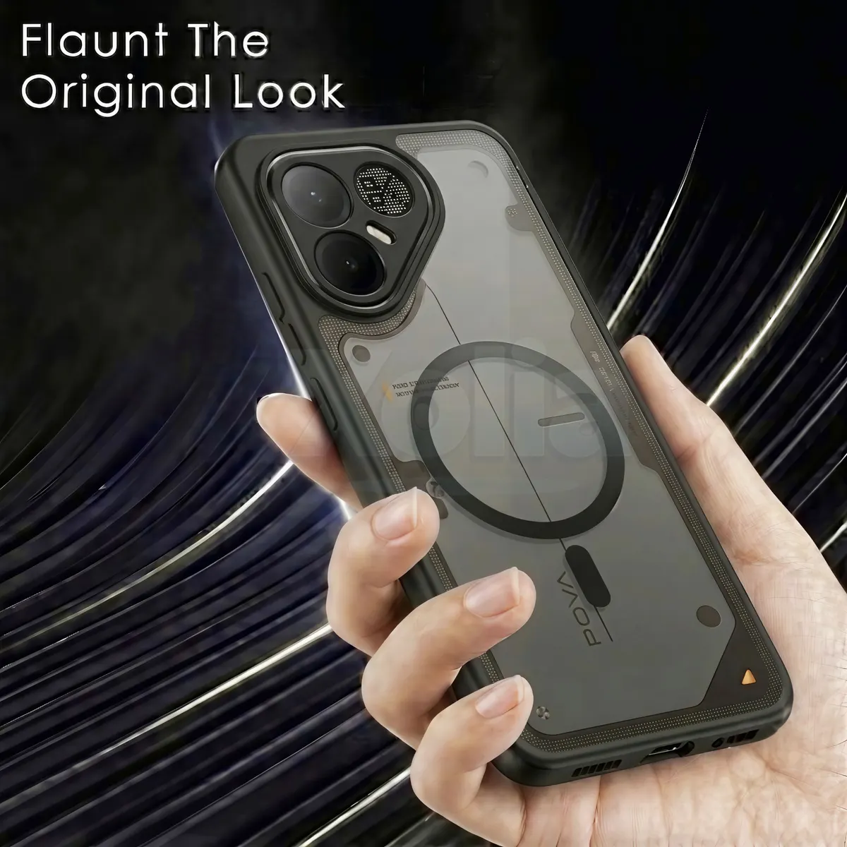 Xolia Back Cover for Tecno Pova 8 Pro 5G (Black, Shock Proof, Polycarbonate, Silicon, Pack of: 1) — image 4 of 4