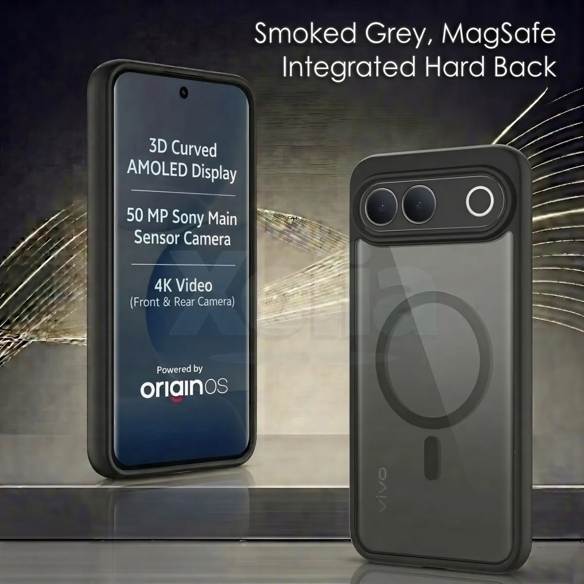 Xolia Back Cover for vivo S2 (Black, Shock Proof, Polycarbonate, Silicon, Pack of: 1) — image 2 of 4