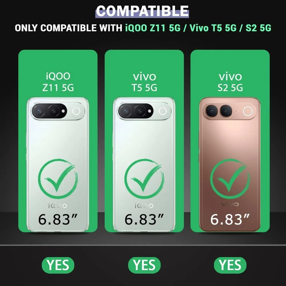 Xolia Back Cover for vivo T5 5G (Black, Shock Proof, Polycarbonate, Silicon, Pack of: 1) — image 2 of 5