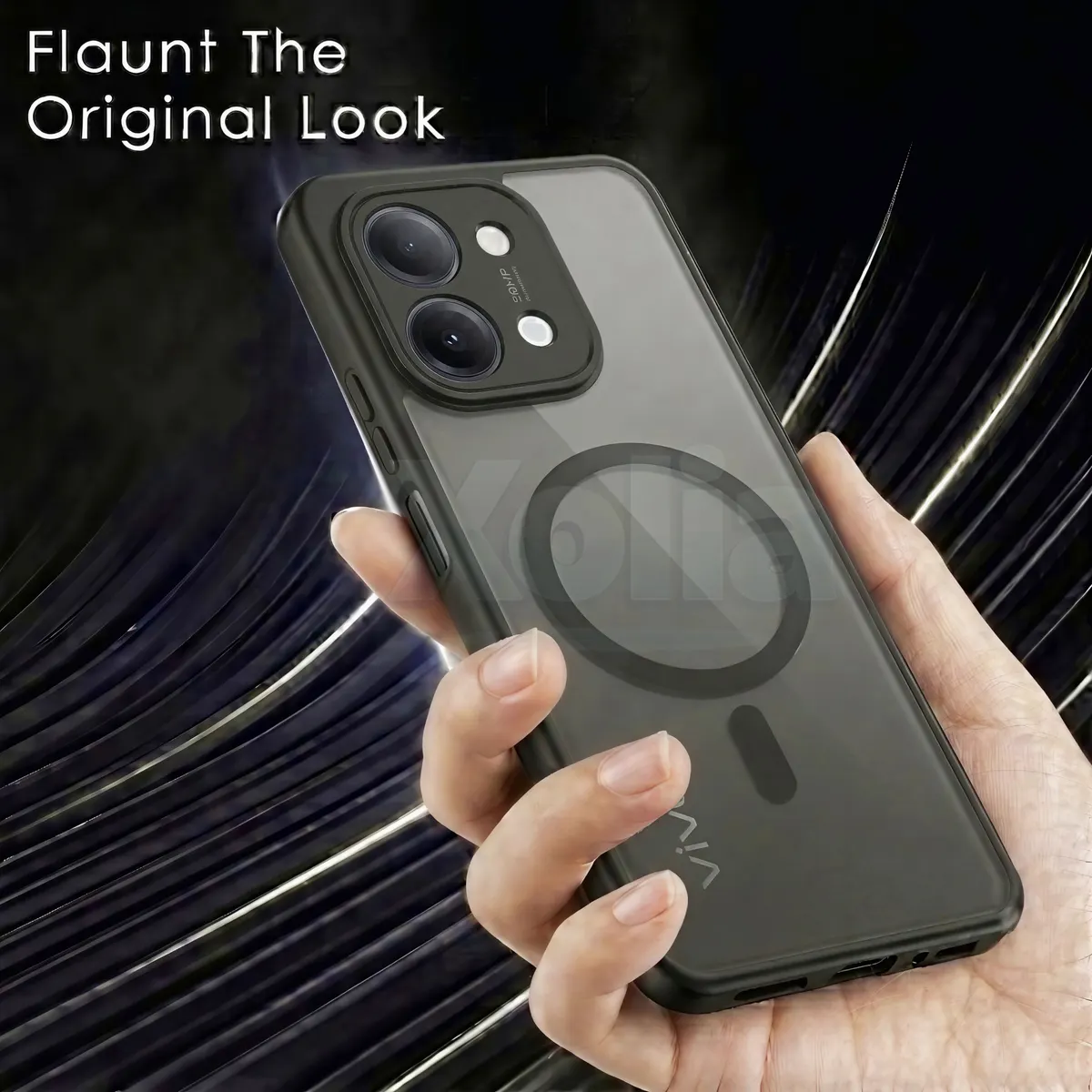 Xolia Back Cover for Vivo T5 Lite 44w 5G (Black, Shock Proof, Polycarbonate, Silicon, Pack of: 1) — image 4 of 4