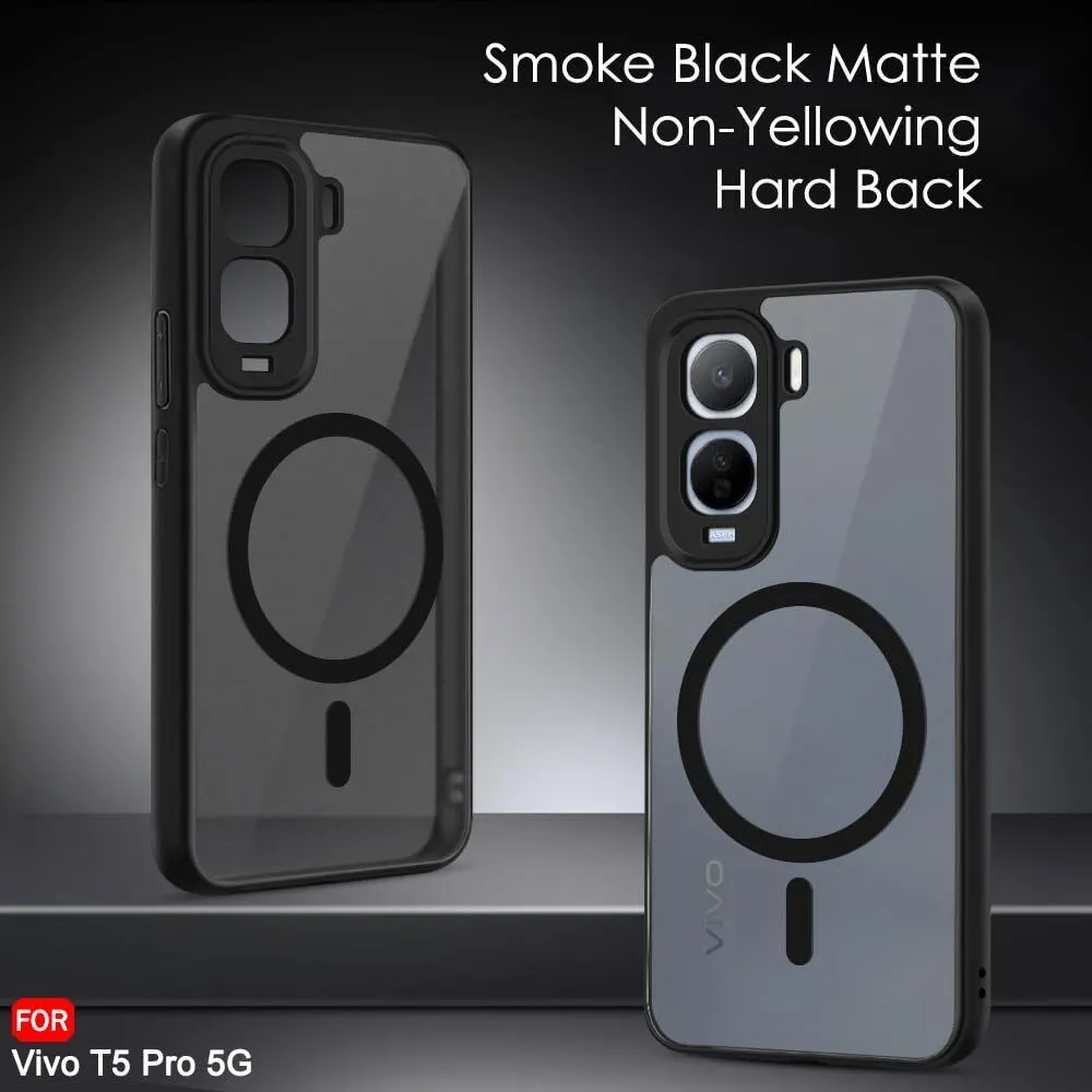 Xolia Back Cover for Vivo T5 Pro 5G (Black, Shock Proof, Polycarbonate, Silicon, Pack of: 1) — image 3 of 5