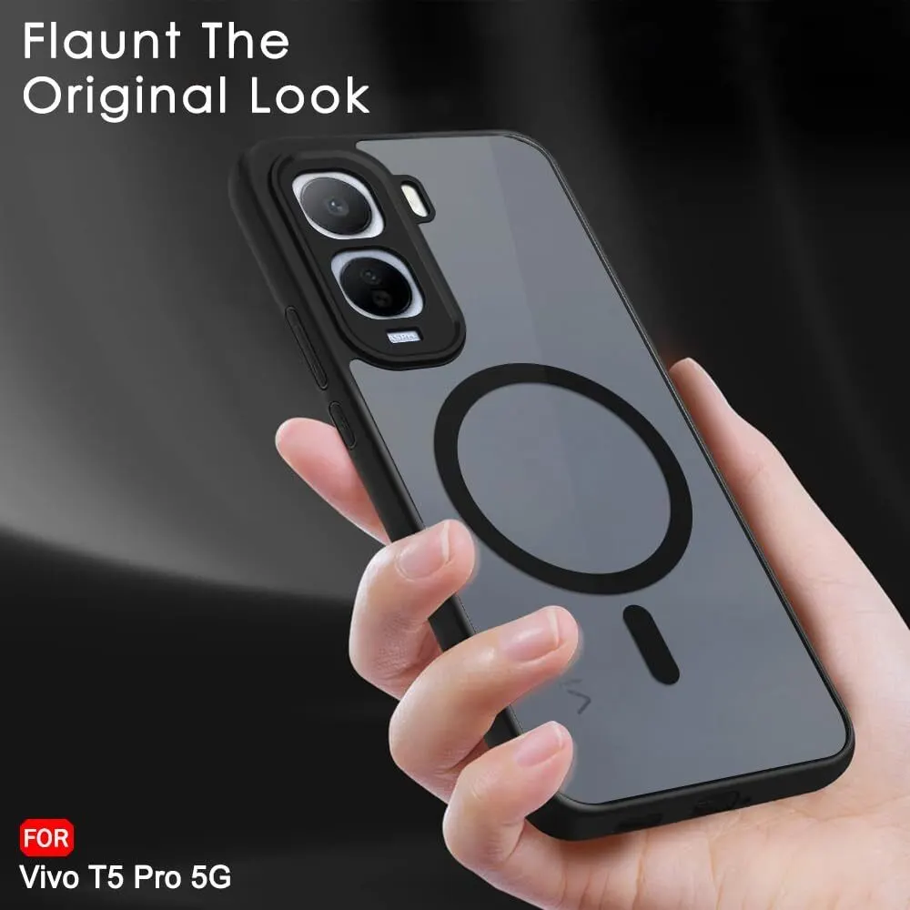 Xolia Back Cover for Vivo T5 Pro 5G (Black, Shock Proof, Polycarbonate, Silicon, Pack of: 1) — image 5 of 5