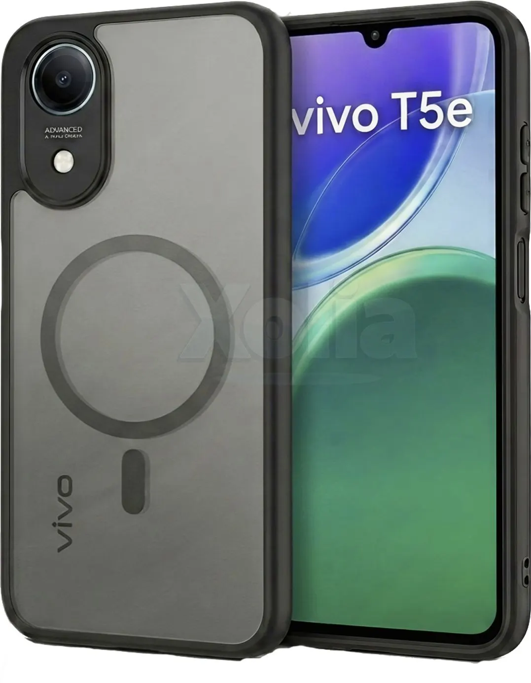 Xolia Back Cover for vivo T5e (Black, Shock Proof, Polycarbonate, Silicon, Pack of: 1)