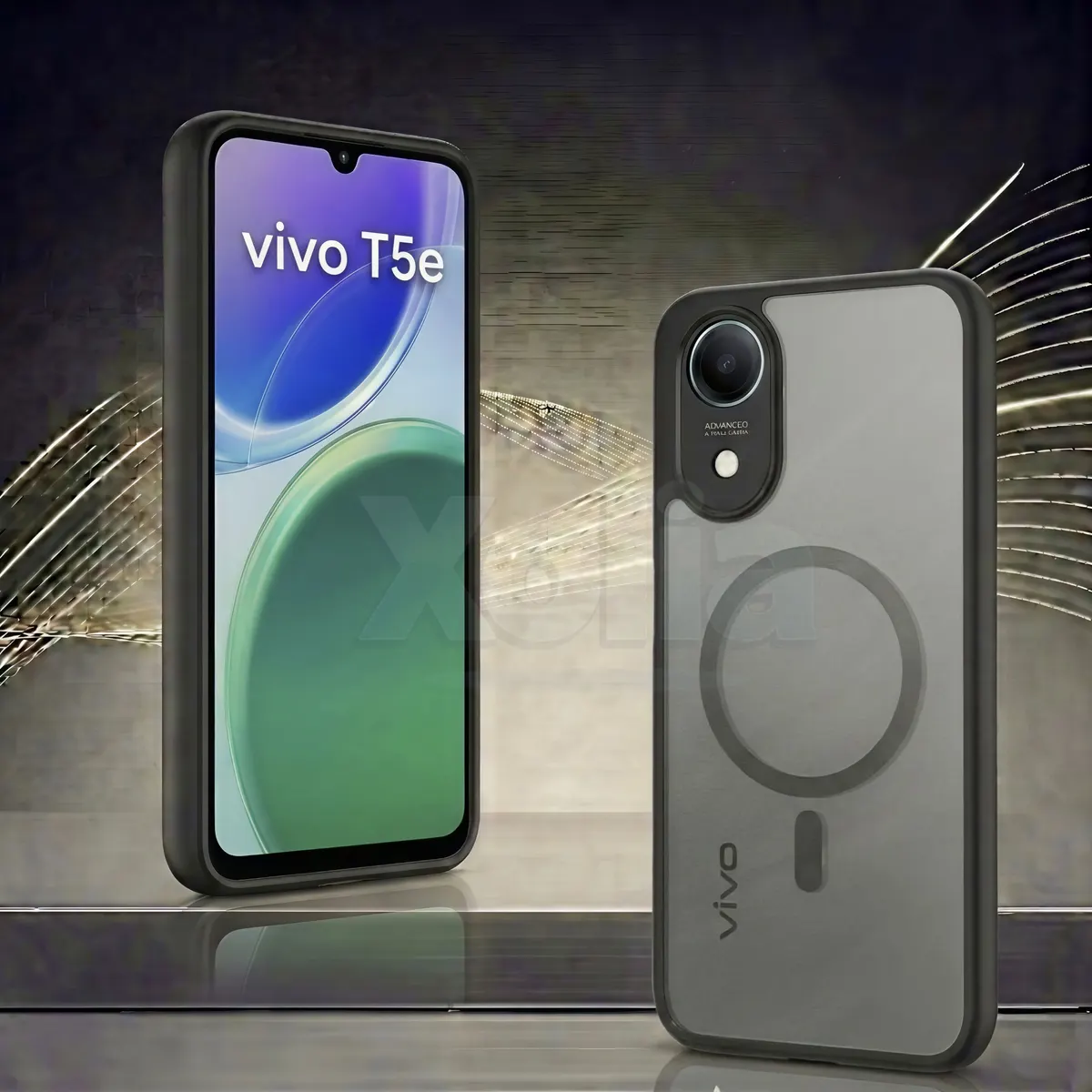 Xolia Back Cover for vivo T5e (Black, Shock Proof, Polycarbonate, Silicon, Pack of: 1) — image 2 of 4