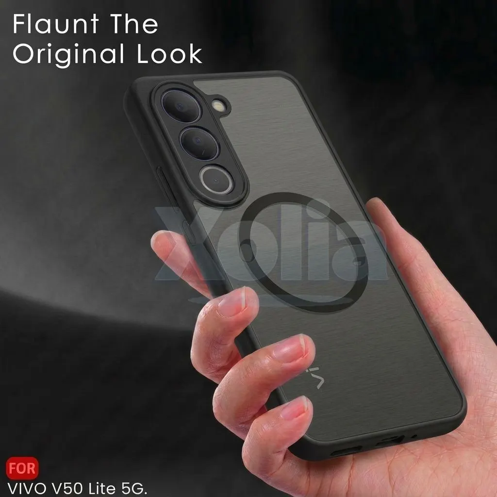 Xolia Back Cover for Vivo V50 Lite 5G (Black, Shock Proof, Polycarbonate, Silicon, Pack of: 1) — image 4 of 4