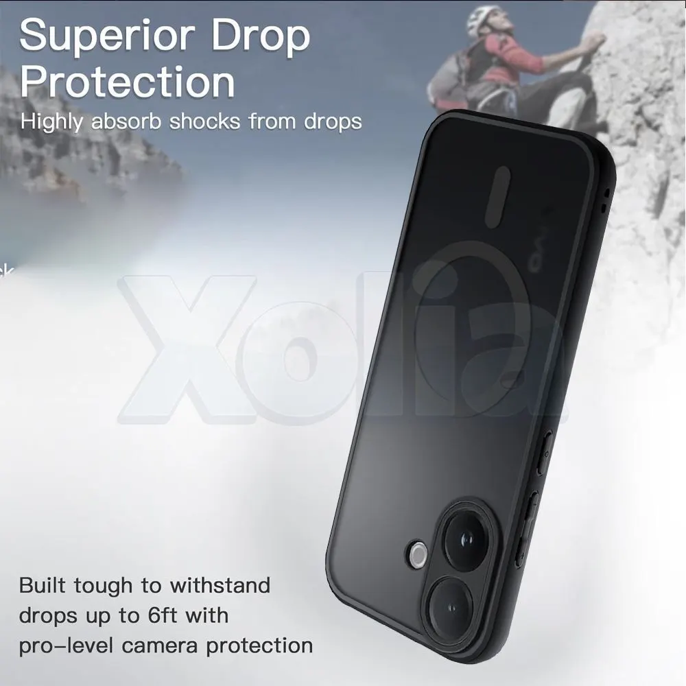 Xolia Back Cover for VIVO V60 Lite 5G (Black, Shock Proof, Polycarbonate, Silicon, Pack of: 1) — image 3 of 5