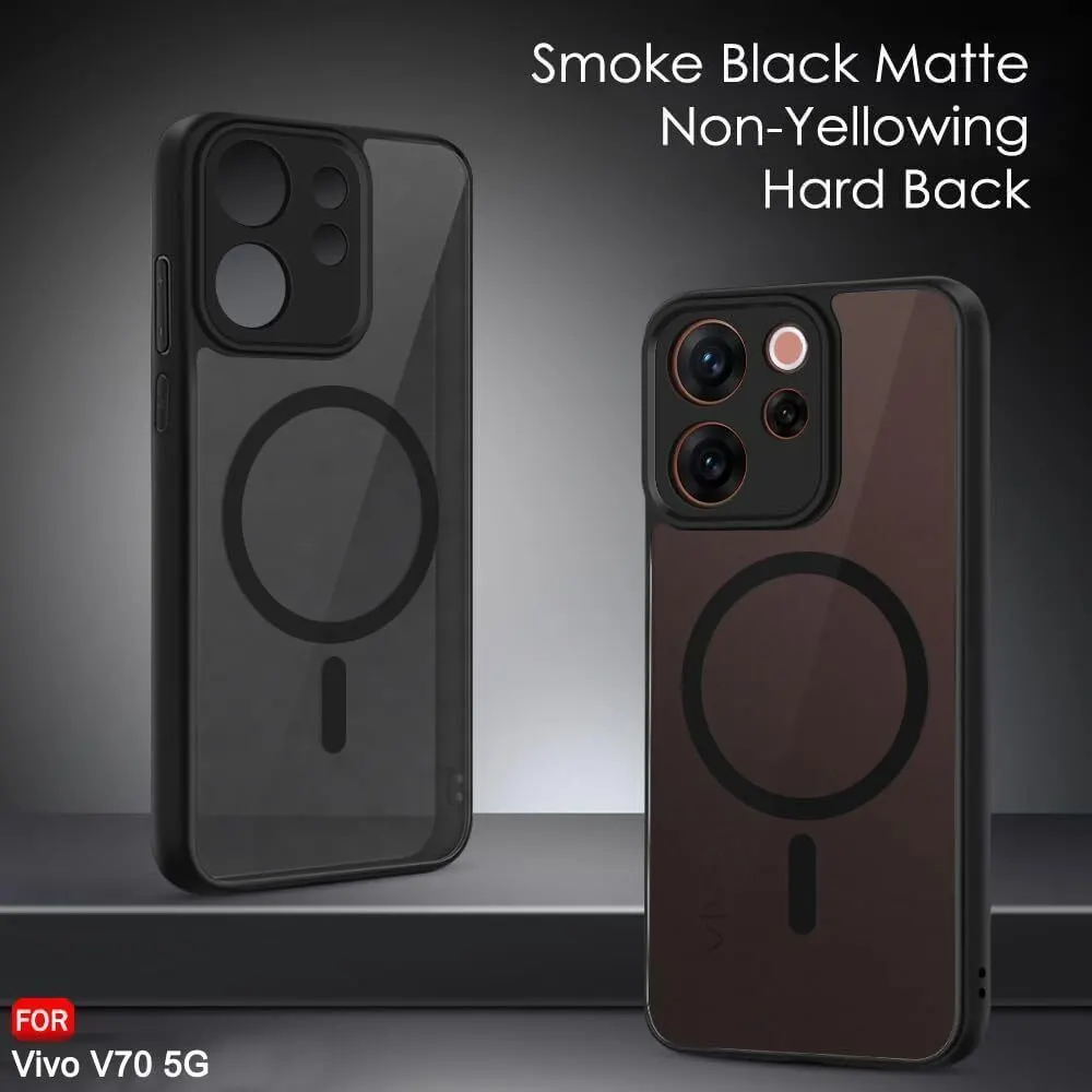 Xolia Back Cover for Vivo V70 5G (Black, Shock Proof, Polycarbonate, Silicon, Pack of: 1) — image 3 of 5
