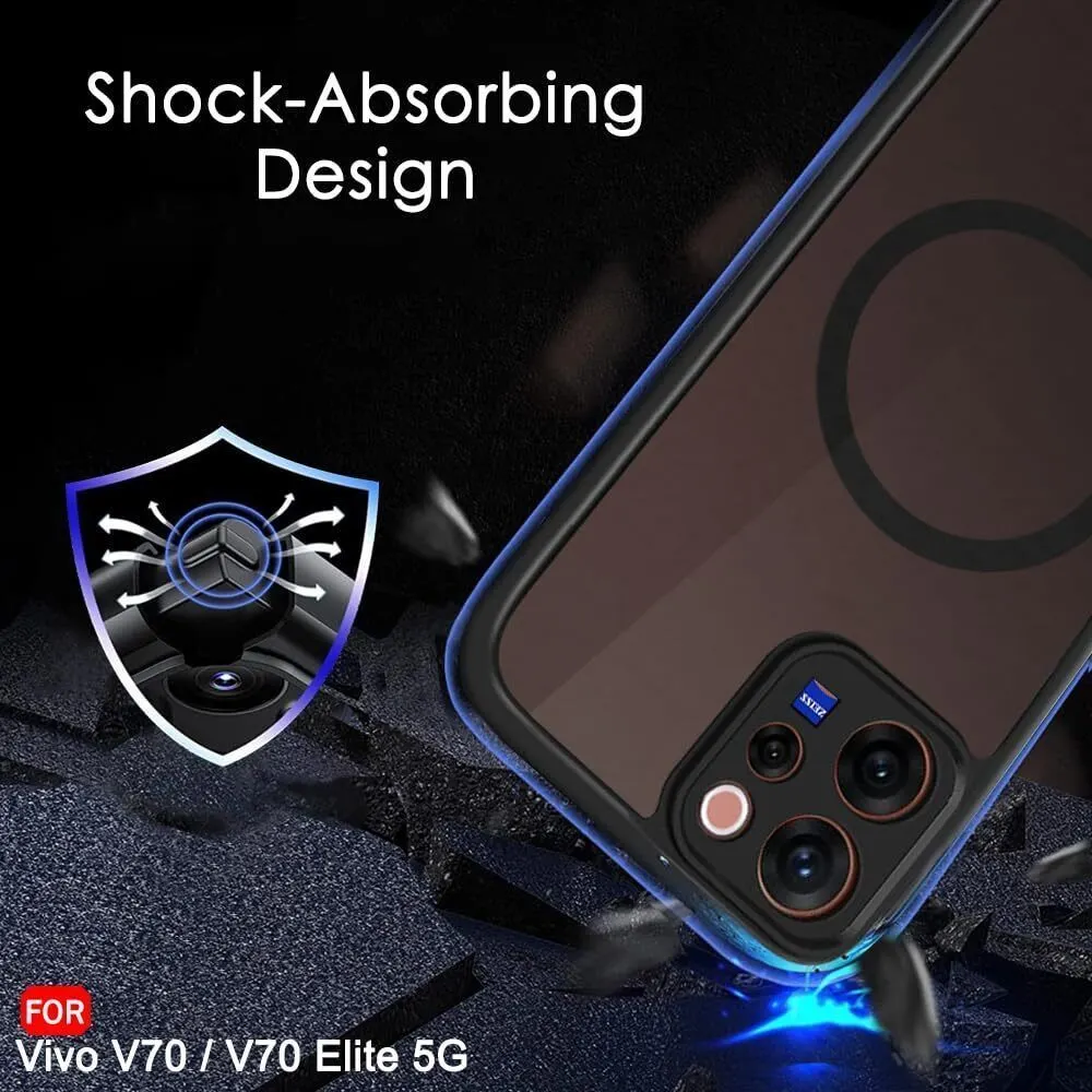 Xolia Back Cover for Vivo V70 Elite 5G (Black, Shock Proof, Polycarbonate, Silicon, Pack of: 1) — image 4 of 5