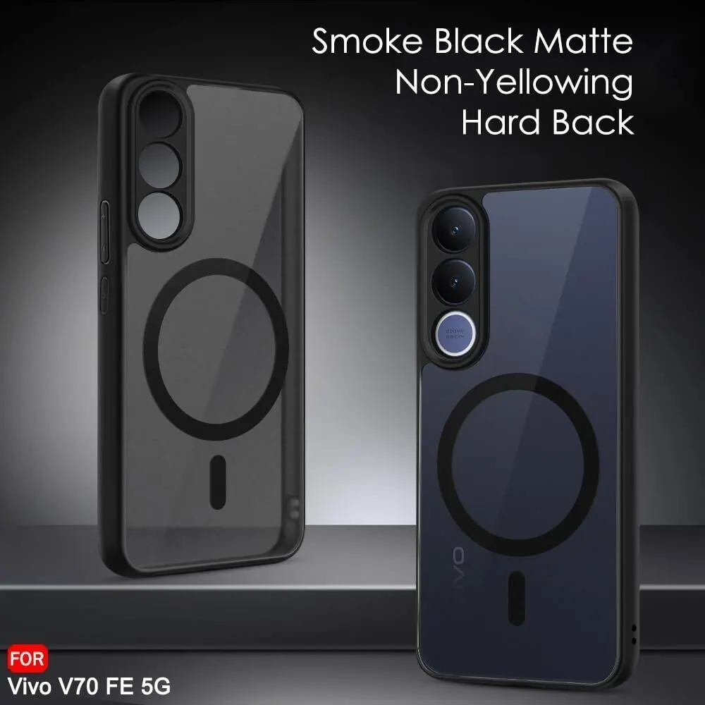 Xolia Back Cover for Vivo V70 FE 5G (Black, Shock Proof, Polycarbonate, Silicon, Pack of: 1) — image 3 of 5