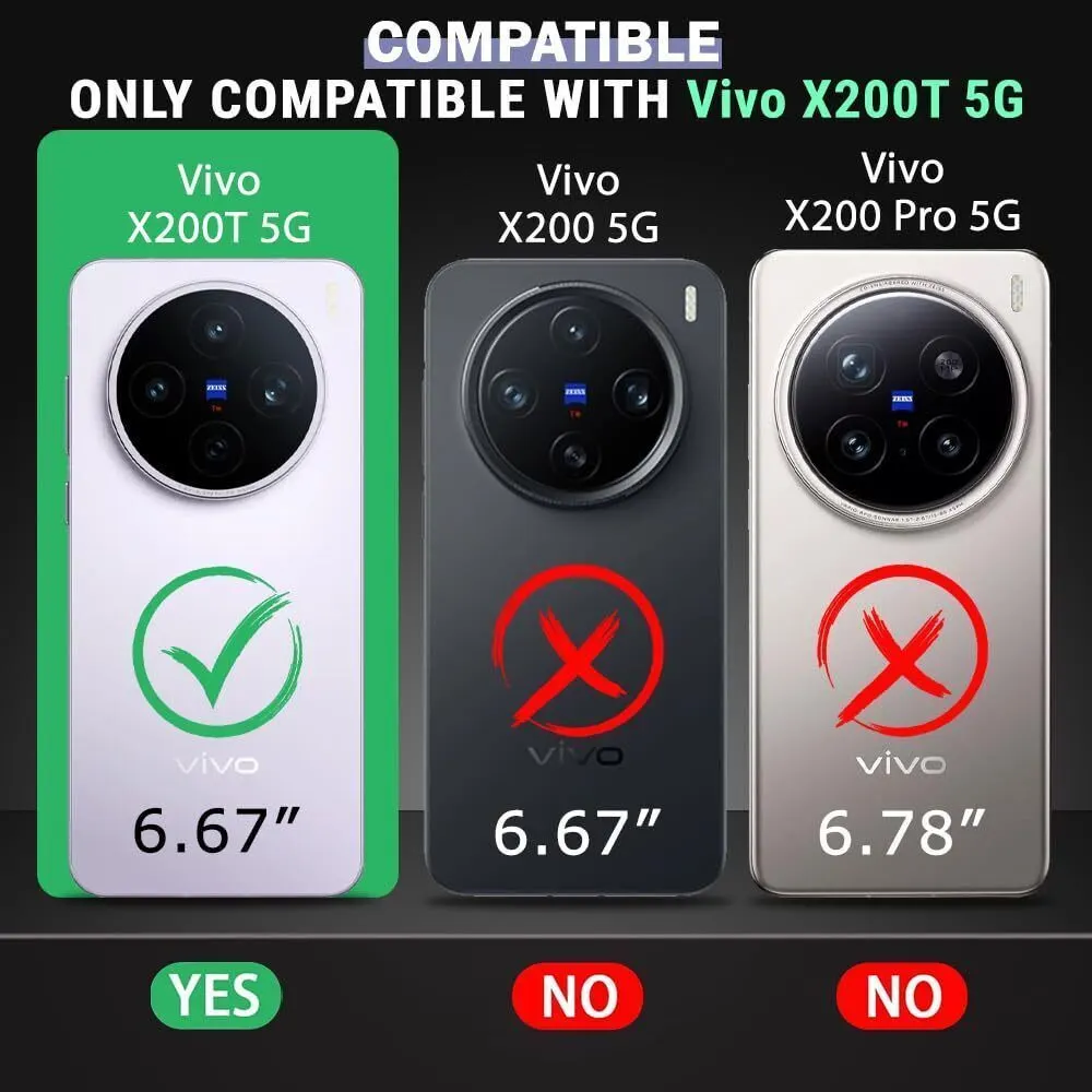 Xolia Back Cover for Vivo X200T 5G (Black, Shock Proof, Polycarbonate, Silicon, Pack of: 1) — image 2 of 5