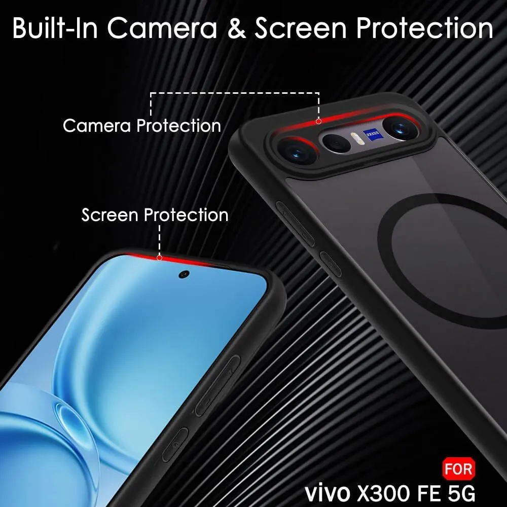 Xolia Back Cover for Vivo X300 Fe 5G (Black, Shock Proof, Polycarbonate, Silicon, Pack of: 1) — image 3 of 4