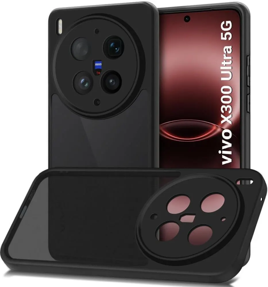 Xolia Back Cover for Vivo X300 Ultra 5G (Black, Shock Proof, Polycarbonate, Silicon, Pack of: 1)